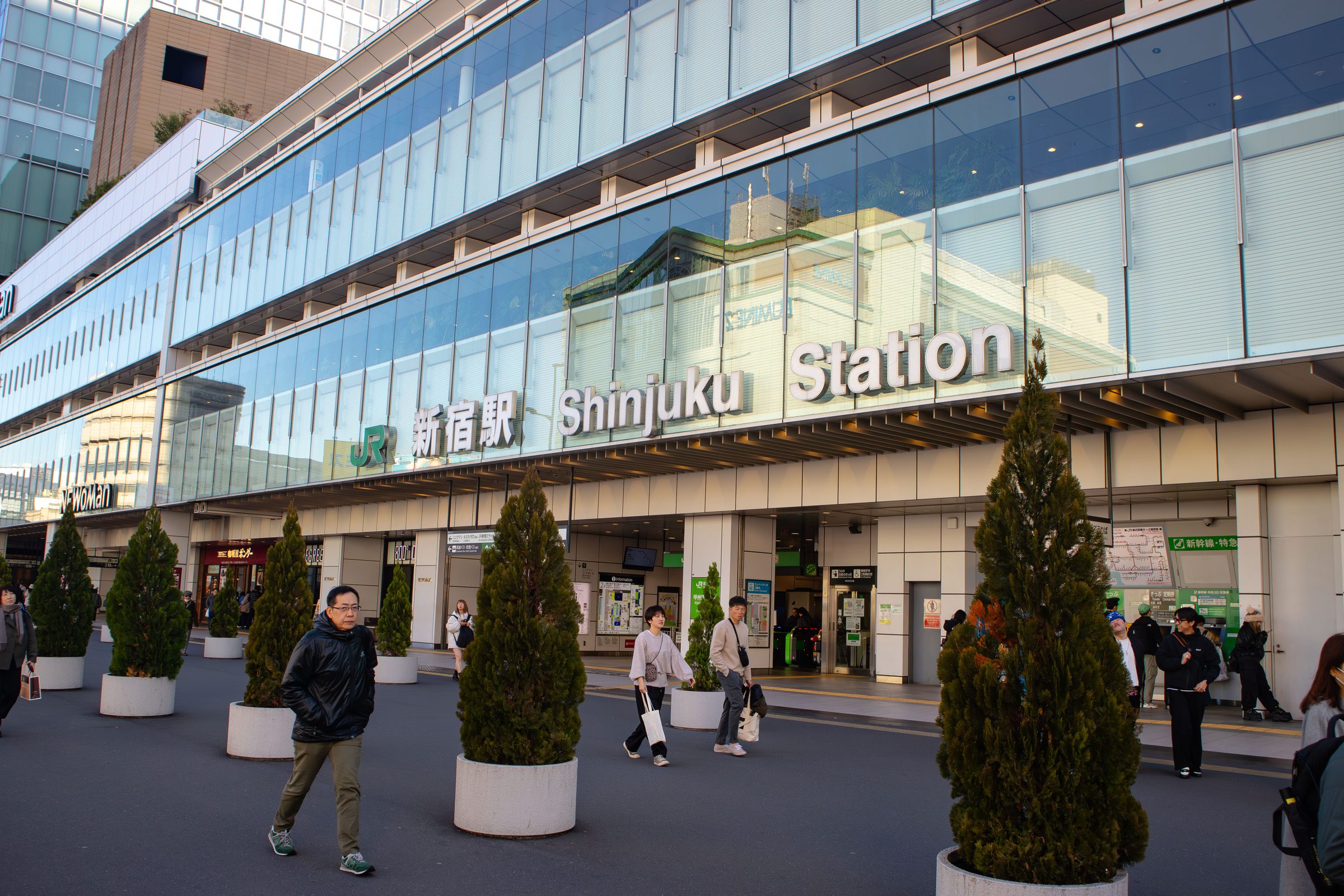 Entrance of Shinjuku Station in Tokyo, Japan.